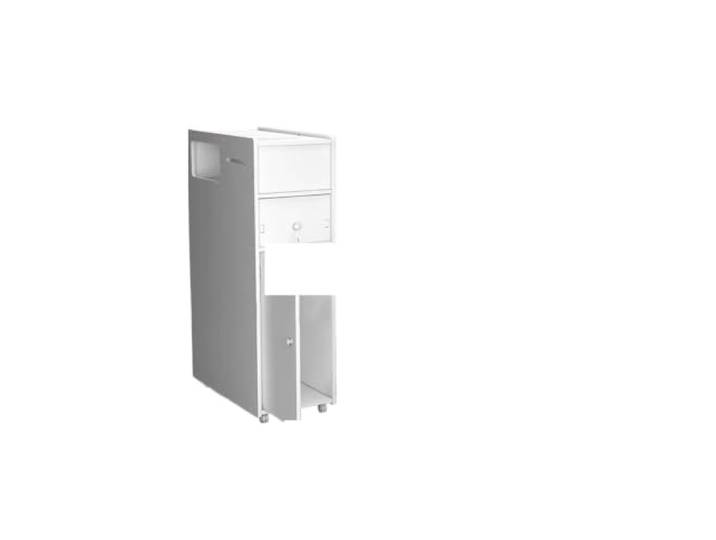 UALXPAO ‌Wasserdichter Badezimmerschrank Schlanke Toiletten-Seitenaufbewahrung, mobiler Organizer mit schmalen Lücken, Regal for Nassräume(4 214)