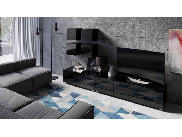 Designer Wohnwand Puccini - Holz-Holz - Luxusbetten24
