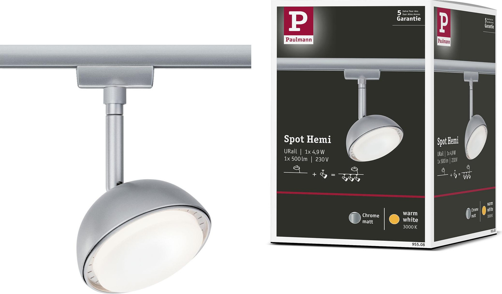 Paulmann URail Hemi LED spot voor railsystemen