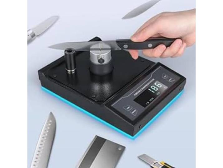 Klingenschärfetester, Klingenschärfetester, for Messer 360°-Adsorption, umschaltbare Einheiten, Auflösung 10 g/5 g/1 g/0,1 g optional, leicht zu transportieren, for Feldtests