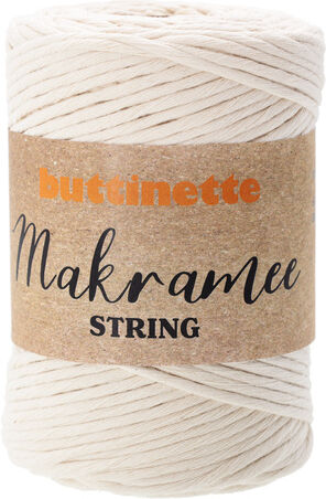 buttinette Makramee-Garn "String", einfach verzwirnt, Stärke: 3 mm, Länge: 150 m, natur