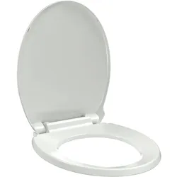 vidaXL Toilettensitz mit Absenkautomatik Weiß Oval