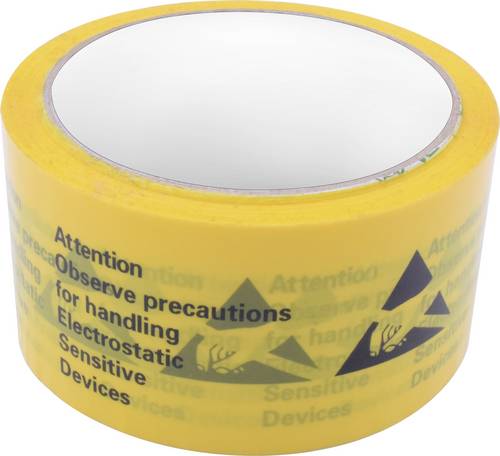 Quadrios ESD-Klebeband 1 St. Gelb, Schwarz (L x B) 50m x 48mm