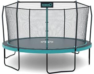 Skywalker Trampolines Signature Series 12 FT Outdoor Trampoline with Enclosure - Teal/Black