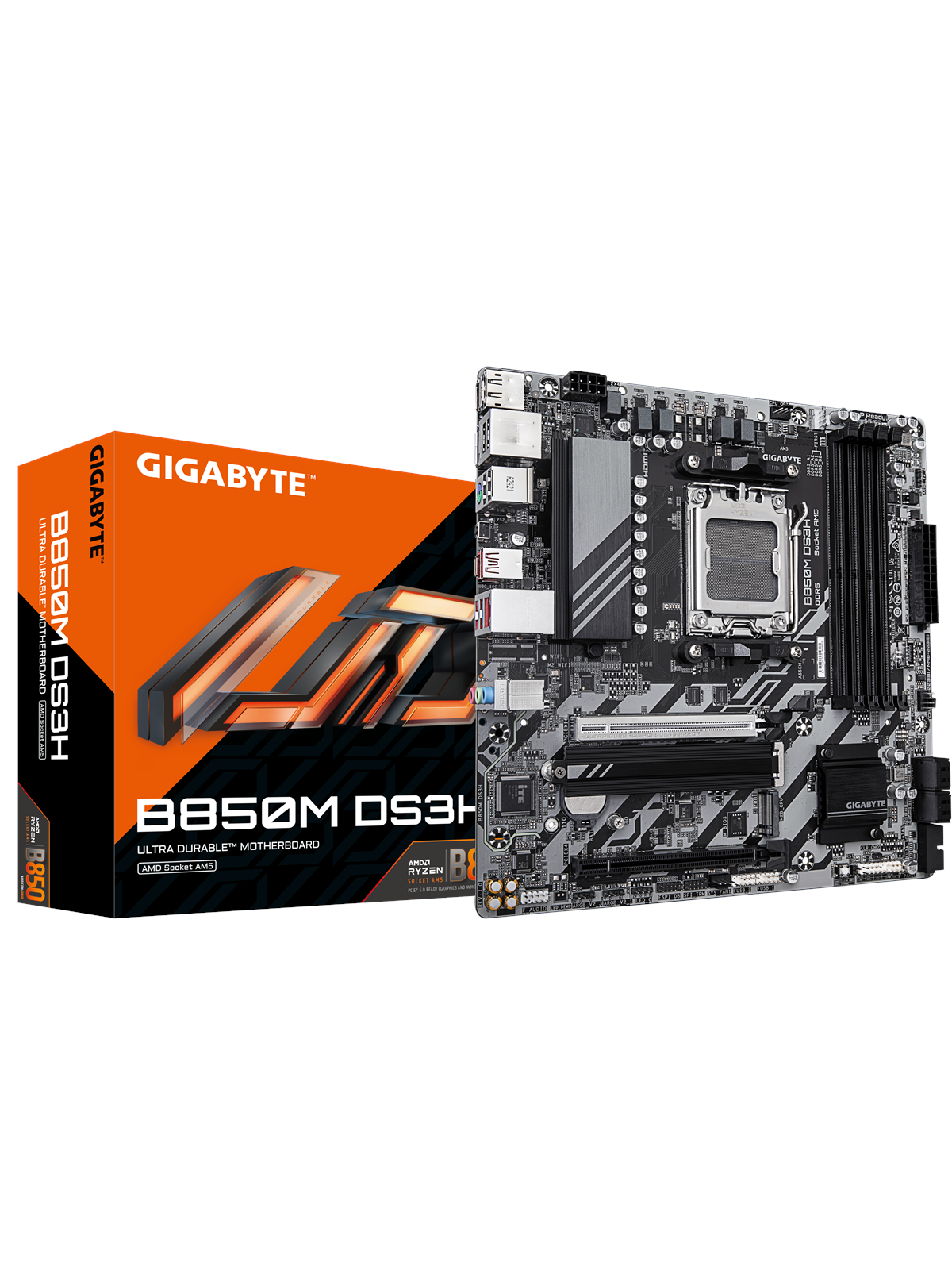 GIGABYTE B850M DS3H Mainboard - AMD B850 - AMD AM5 - DDR5 RAM - Micro-ATX
