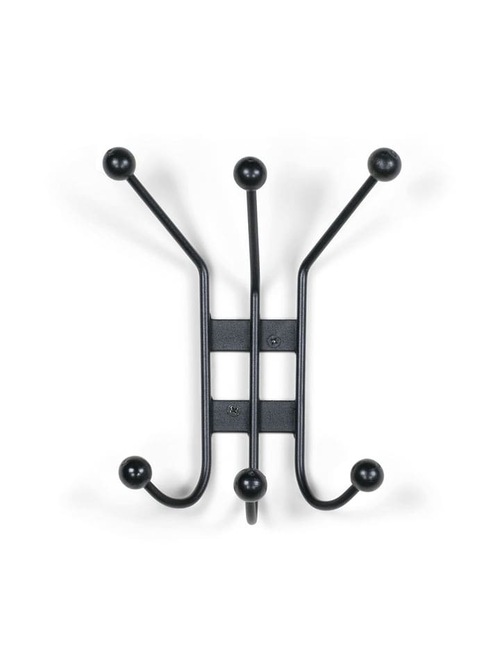 Spinder Design Wandgarderobe ''Barato 1'' in Schwarz - (B)16 x (H)22 x (T)10 cm - onesize