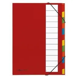Pagna Ordnungsmappe Deskorganizer 44133-01 DIN A4 12Fächer rot