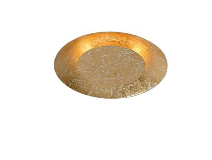 LUCIDE FOSKAL - Plafonnier - Ø 21\,5 cm - LED - 1x6W 2700K - Laiton