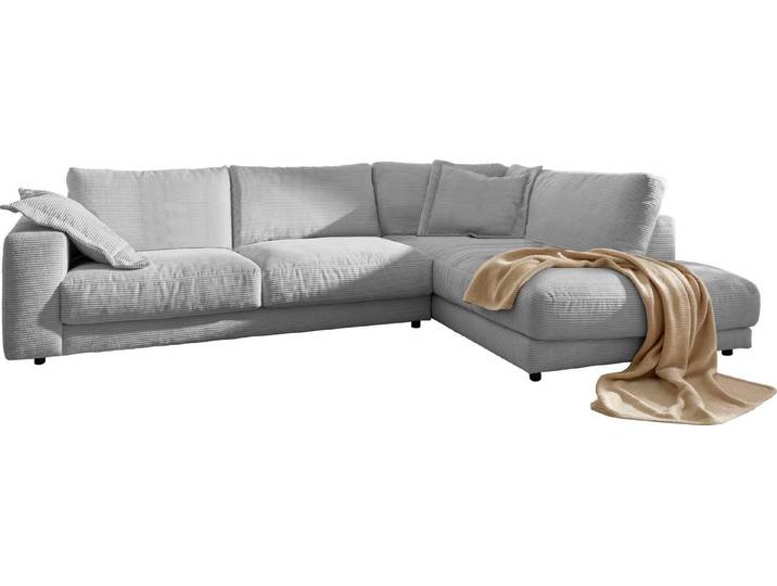 Home affaire Ecksofa Enisa XXL B/T/H: 325/224/85 cm L-Form, Kuschelig, gemütlich, in 5 Farben, Bezug in Cord, mit 2 Zierkissen