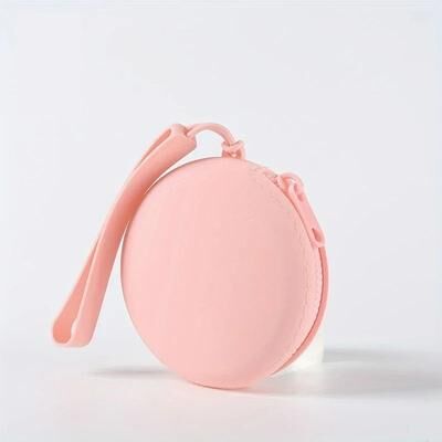 Uplifted Finds Silicone Pet Treat Pouch Portable Round Training Bag For Dogs And Cats pink