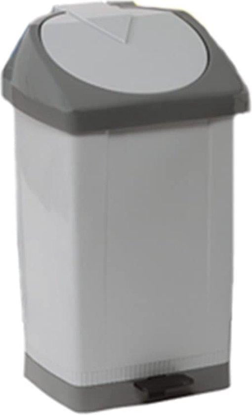 Famanu afvalbak 60 liter met pedaal - grijs