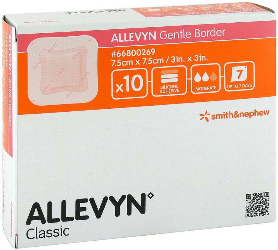 Allevyn Gentle Border 7,5x7,5 cm Schaumverb. 10stk