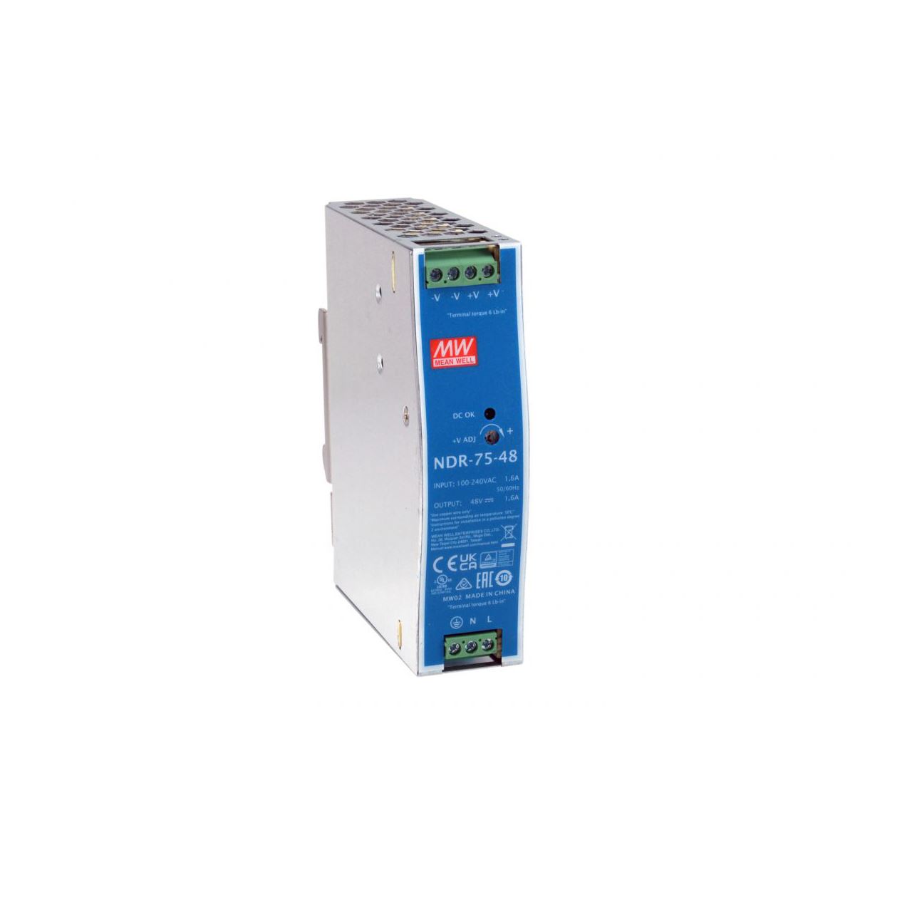 LevelOne ind. Netzteil POW-4822 48VDC 75W DIN-Schiene PoE
