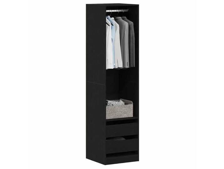 Armoire DE chambre - NGM - Armoire penderie - grande espace - Chêne noir 50x50x200 cm Bois d'ingénierie LH2617625