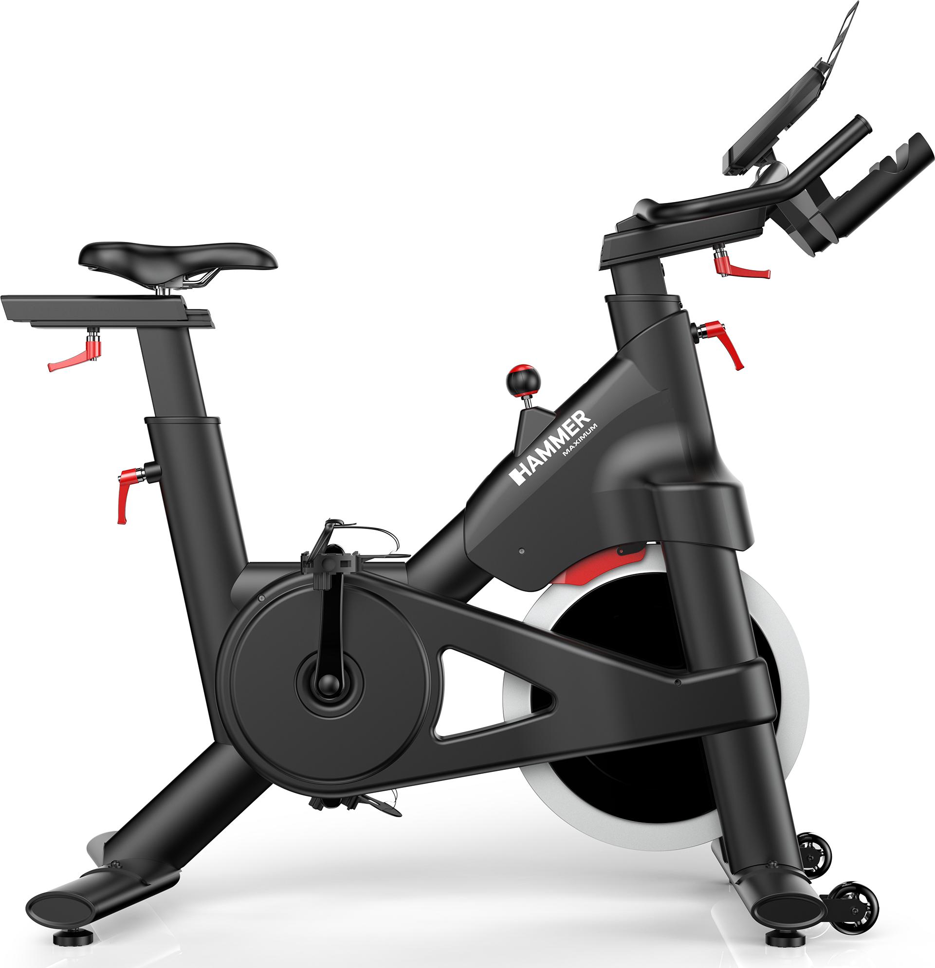 HAMMER Speedbike Speed PRO - Indoor Cycle Heimtrainer mit 22 kg Schwungmasse, Tablet- & Smartphonehalterung, Bluetooth, Kinomap & Zwift kompatibel