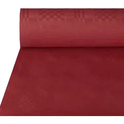 DeinPack 1 x Tischdeckenrolle 1m x 50m bordeaux  Damast Tischtuch Rolle  Einweg Tischdecke 50 Meter lang 1 Meter breit