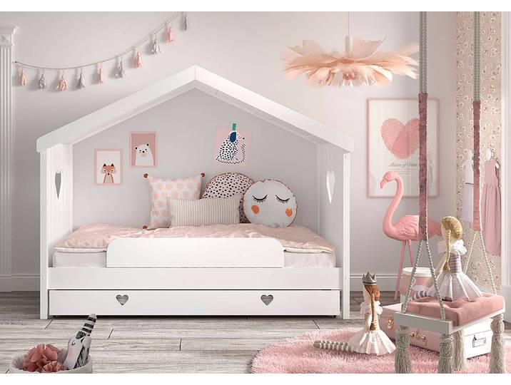 Lit cabane - Type G 90 x 200cm Blanc