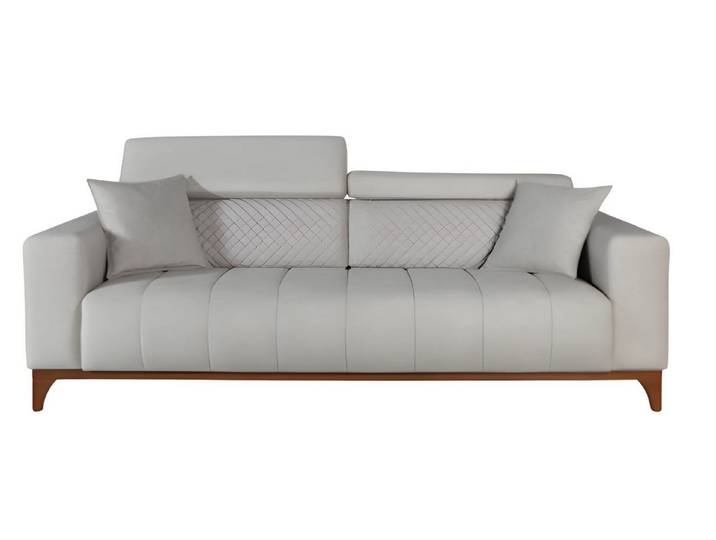 Xlmoebel 3-Sitzer Graue Polstersofa von XLMOEBEL mit modernem Design und Komfort, 3-Sitzer 1 Teile, Made in Europa