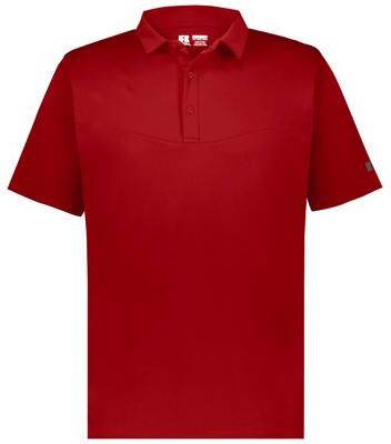 Russell Athletic R10GKM SIDELINE GRID POLO Shirt in True Red size 5XL   Polyester