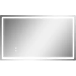 BADSPIEGEL Glas Metall Silber