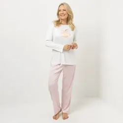 LITTLE ROSE Pyjama Mikrofasermischung Shirt, 1/1-Arm Hose, 1/1-Länge