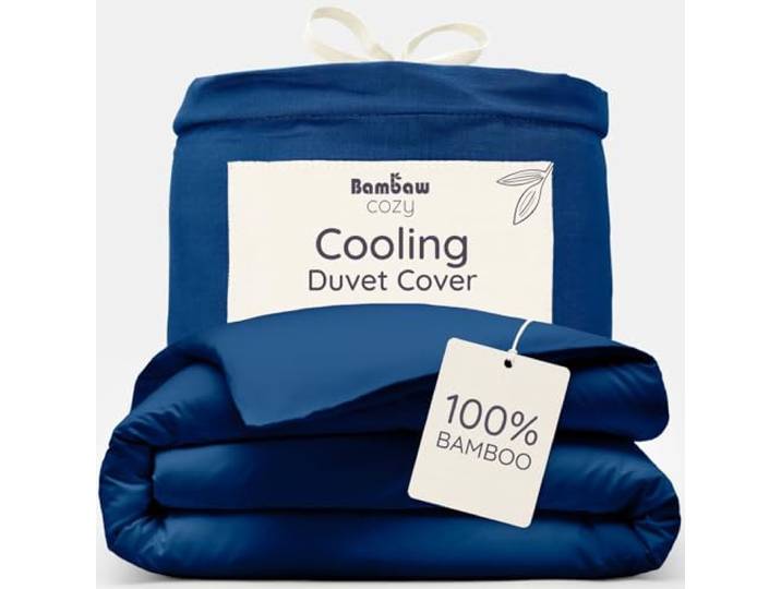 Bambaw 100% bamboe dekbedovertrek King Size, 240 x 220 cm, anti-allergisch beddengoed, zacht dekbedovertrek bamboe-viscose, antibacterieel verkoelend beddengoed voor de zomer, hotelkwaliteit kingsize