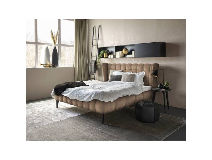Polsterbett Capri Dream 180 x 200cm Flachgewebe Nona Beige Buche