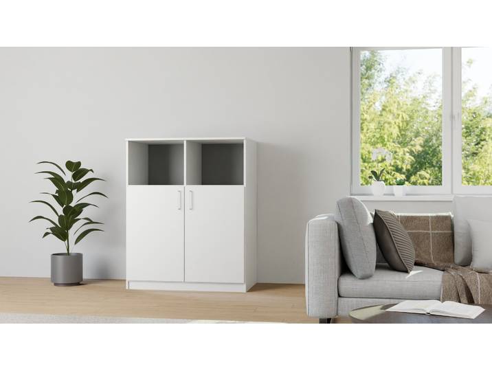 Schlichter Aktenschrank Premium Dekore Weiß­grau