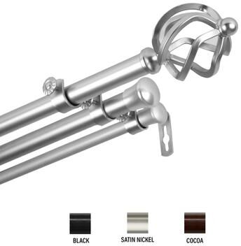 InStyleDesign Torison Triple Curtain Rod 13/16 inch dia.