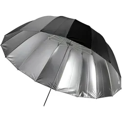 Walimex pro Parabol Reflexschirm schwarz/silberf. Ø129cm Lichtformer Fotoschirm (129 cm), Softbox + Reflektor
