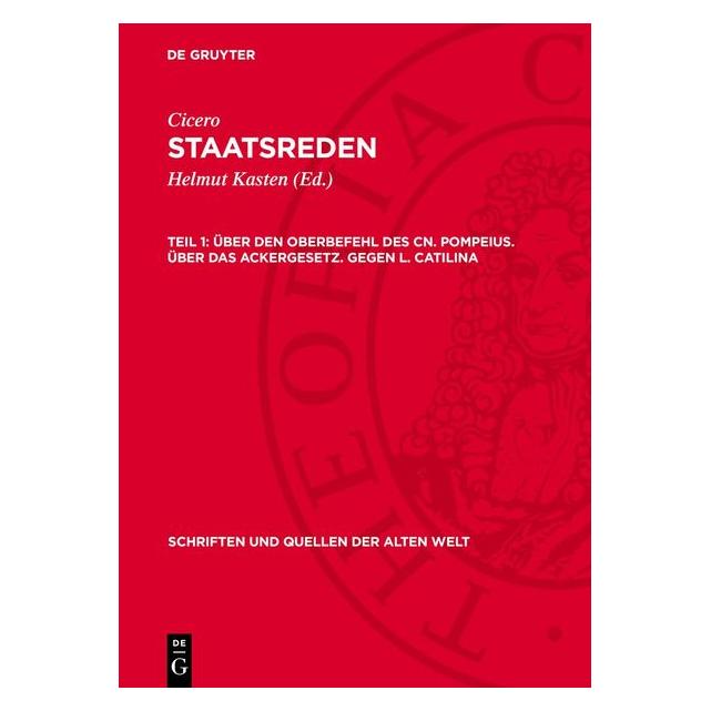 De Gruyter Ãber den Oberbefehl des Cn. Pompeius. Ã (Deutsch, Hardcover, Cicero) (67793754)