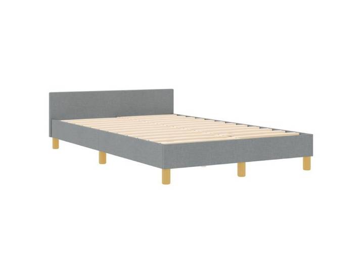 PROMOTION Lit 2 personnes - Cadre de Lit - Gris Clair 120x200 cm Tissu 39322 - BestMeuble