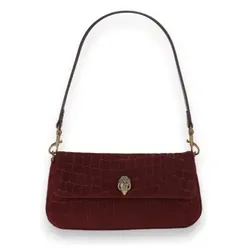 Kurt Geiger für Damen. 5579254249 Umhängetasche Pickle bordeaux (OSFA), Lässig, Kastanienbraun, Wildleder