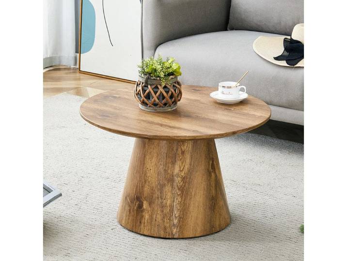 Table basse ronde SENVIRO bois naturel 60x35 wood