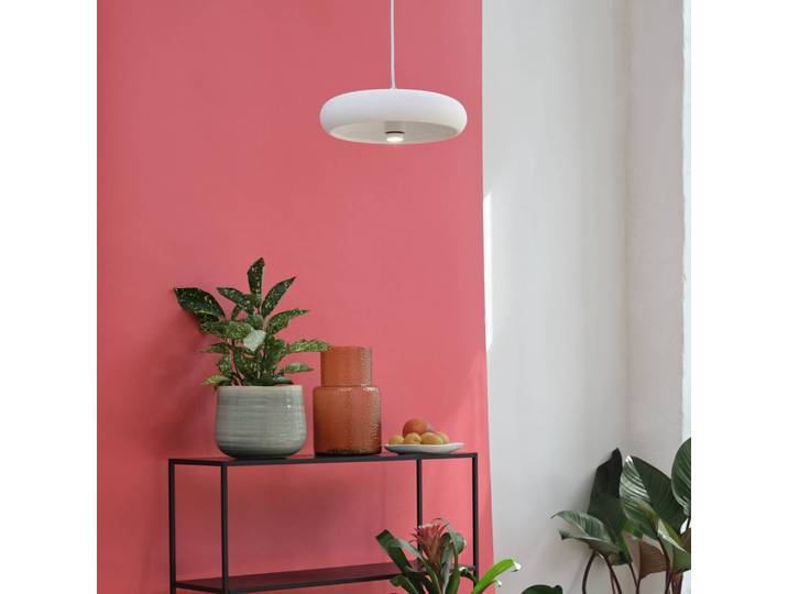 OSRAM Hängeleuchte Decor Plaster Pure, dimmbar, weiß / opal, für Wohn- / Esszimmer, Gips / Ton