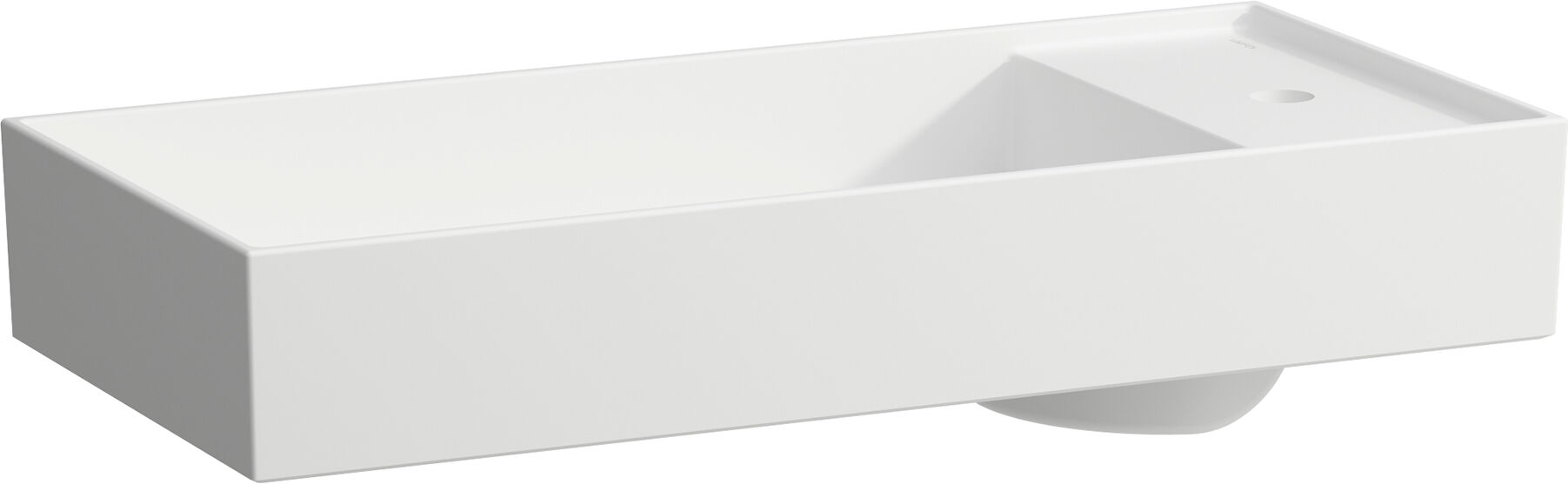 LAUFEN Kartell vasque vasque 8123327571581, 75x35cm, blanc mat, 3 trous pour robinetterie, céramique saphir