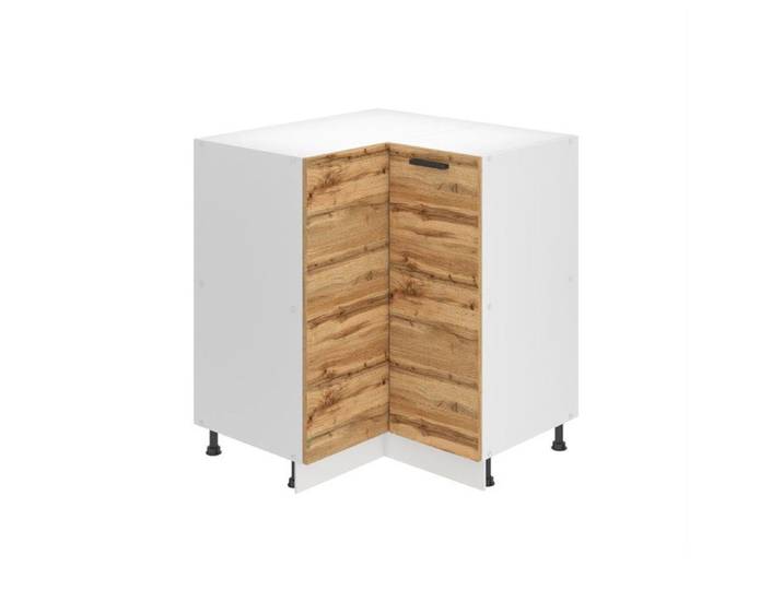 Meuble de cuisine - BELINI - SNP - Chêne wotan - 1 porte - 90x90x82 cm - Design contemporain
