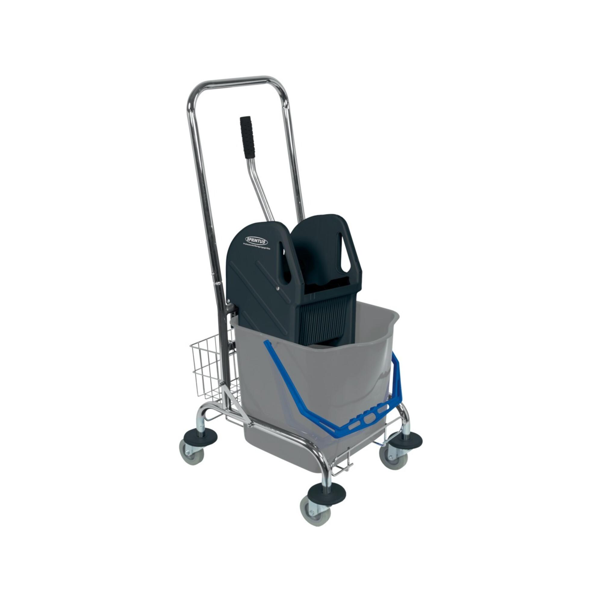 Sprintus Reinigungswagen Eimer 27l, Presse, Ablagekorb STA (301035)