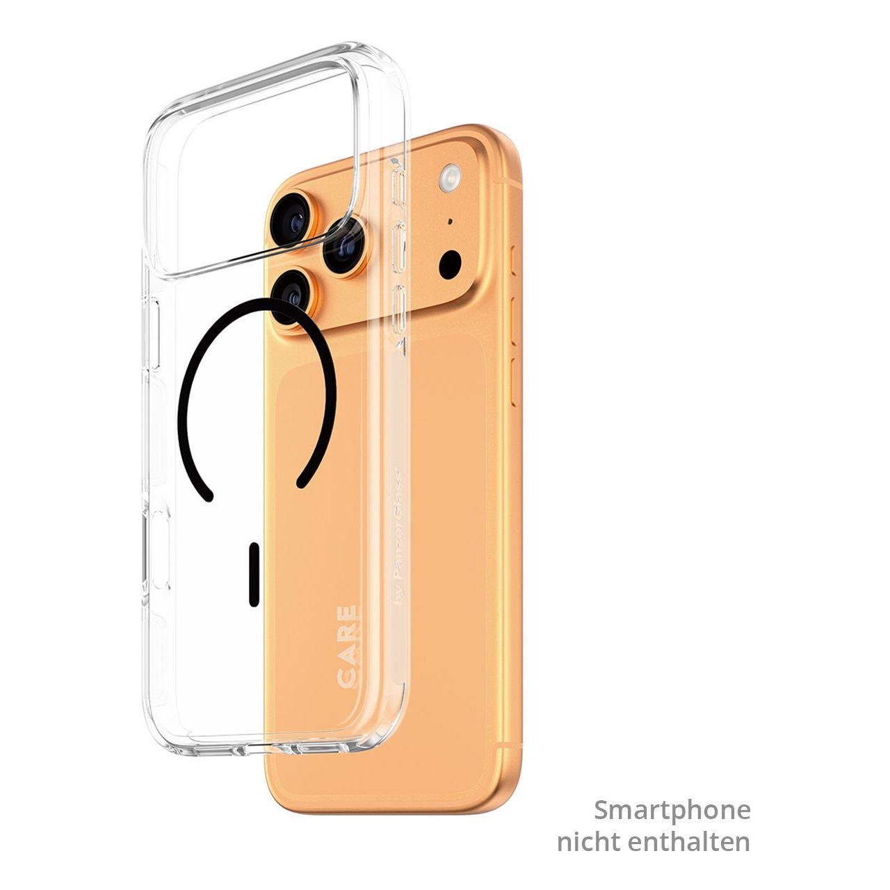 PANZERGLASS CARE BY FLAGSHIP CASE TRANSPARENT EXPLORER W. BLACK MAGSAFE IPHONE