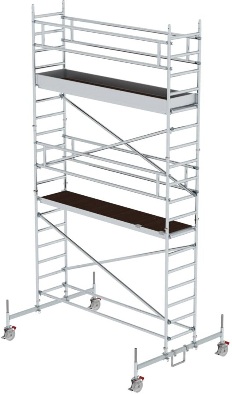 MUNK Alu-Rollgerüst mit Fahrbalken Plattformen im 2m-Abstand Plattform-Höhe 4,45 m Länge 3,00 m (156445)