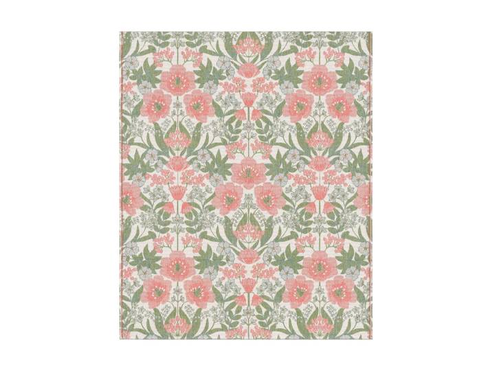 Ekelund Linneväveri Plaid Bettys tulpaner 140x170 cm Rose-vert