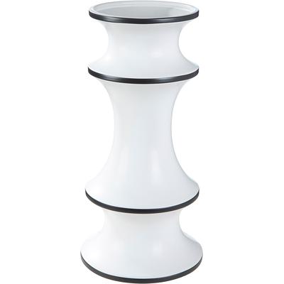 Tischvase GILDE "Vase Lujo schwarz; weiß H. 41 cm", weiß (schwarz, weiß), B:20cm H:41cm T:20cm Ø:20cm, Keramik, Vasen, Vase, Lujo, minimalistisch, elegant, zeitlos, urban, Premium
