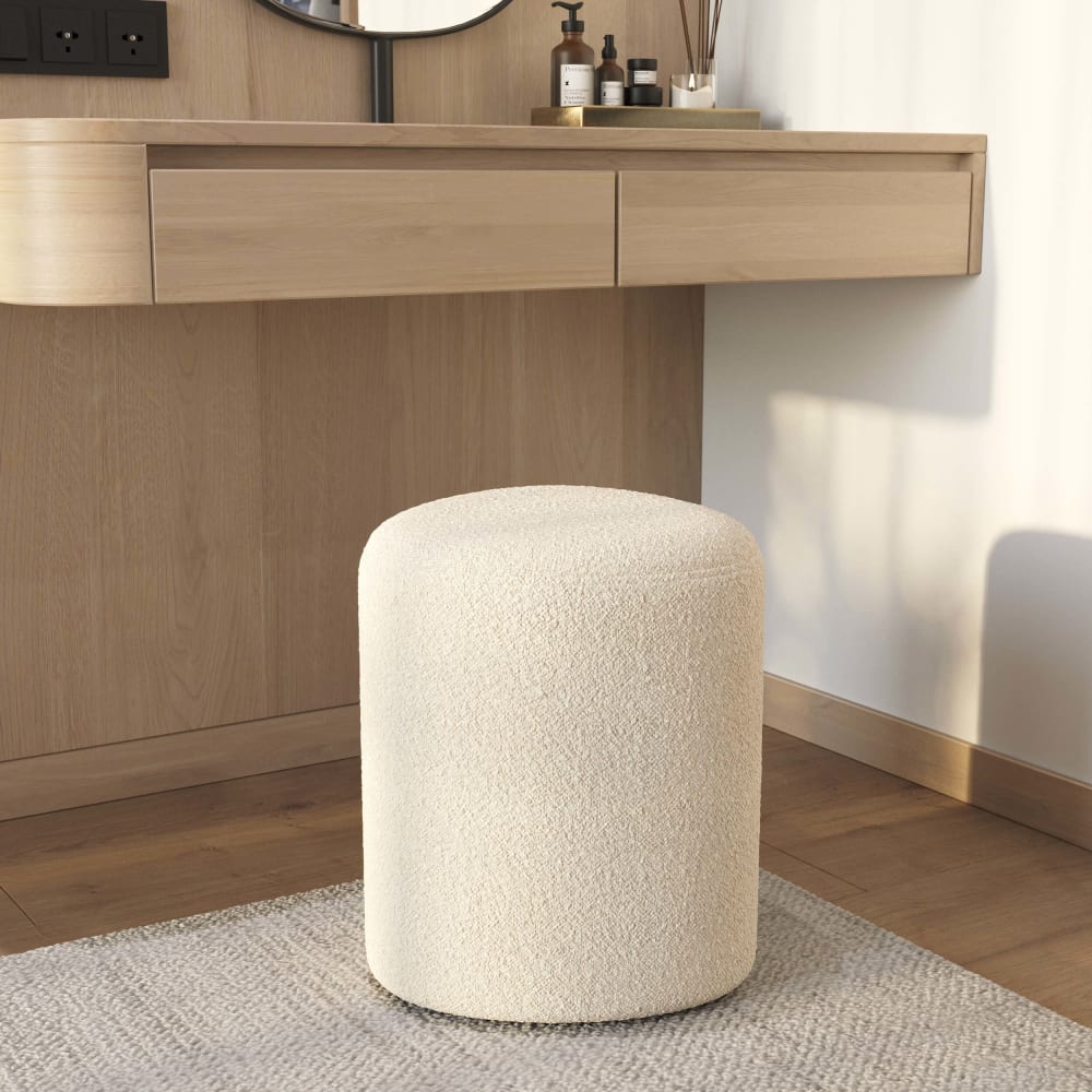 Maison Pavane Pouf triangular de tela boucle beige
