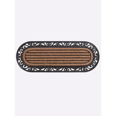 Fußmatte HEINE HOME, schwarz (schwarz, natur), B:45cm H:23mm L:120cm, Teppiche, Fußmatte