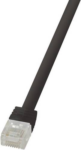LogiLink CF2013U RJ45 Patchkabel CAT 6 U/UTP 0.25m Schwarz hochflexibel