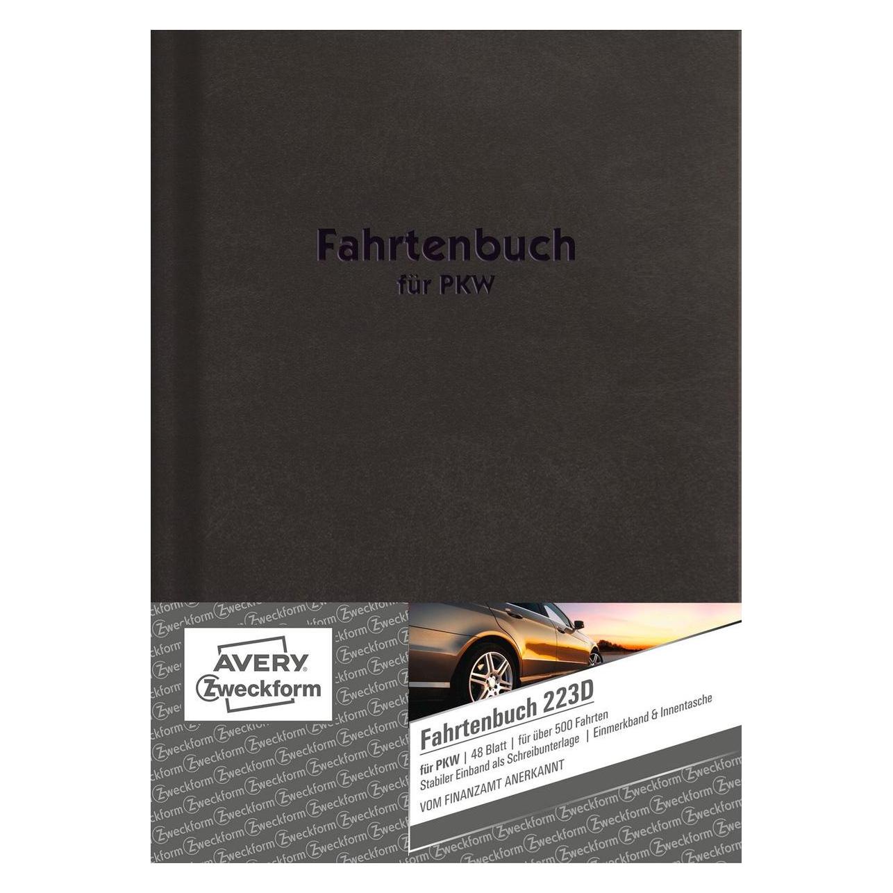 Avery Fahrtenbuch (A5, Speziallineatur, Harter Einband) (223D)