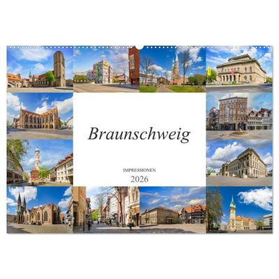 Braunschweig Impressionen (Wandkalender 2026 DIN A2 quer), CALVENDO Monatskalender