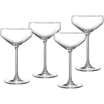 Champagnerglas RITZENHOFF & BREKER "Rumba", transparent, B:10cm H:17cm Ø:10cm, Glas, Trinkgefäße, Champagnerschale im 4er Set, je 300 ml