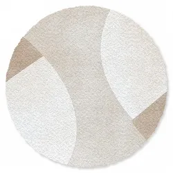 FUSSMATTE Braun - Japandi - Abstrakt Schmutzfangmatte 90x90 cm