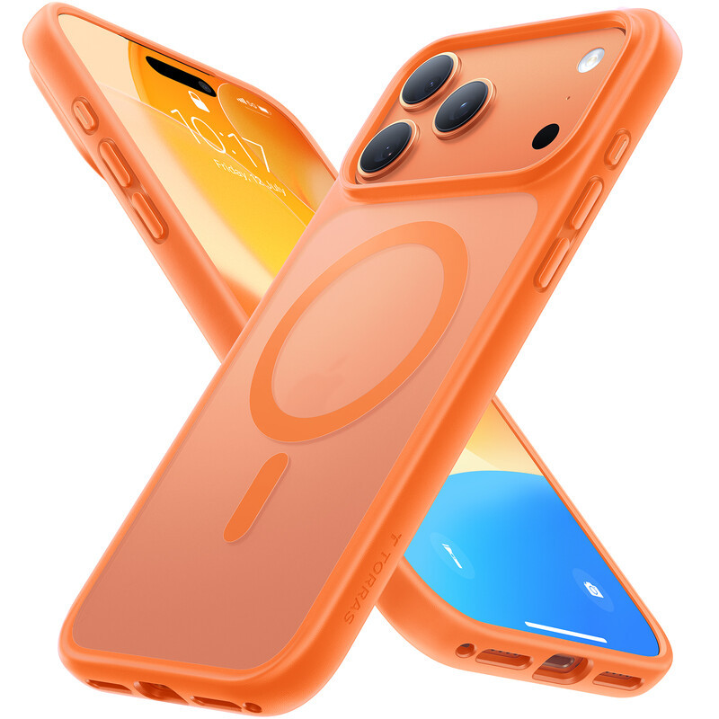 TORRAS Guardian Magnetic serie telefoonhoesje voor iPhone 17 Pro / iPhone 18 Pro - Oranje